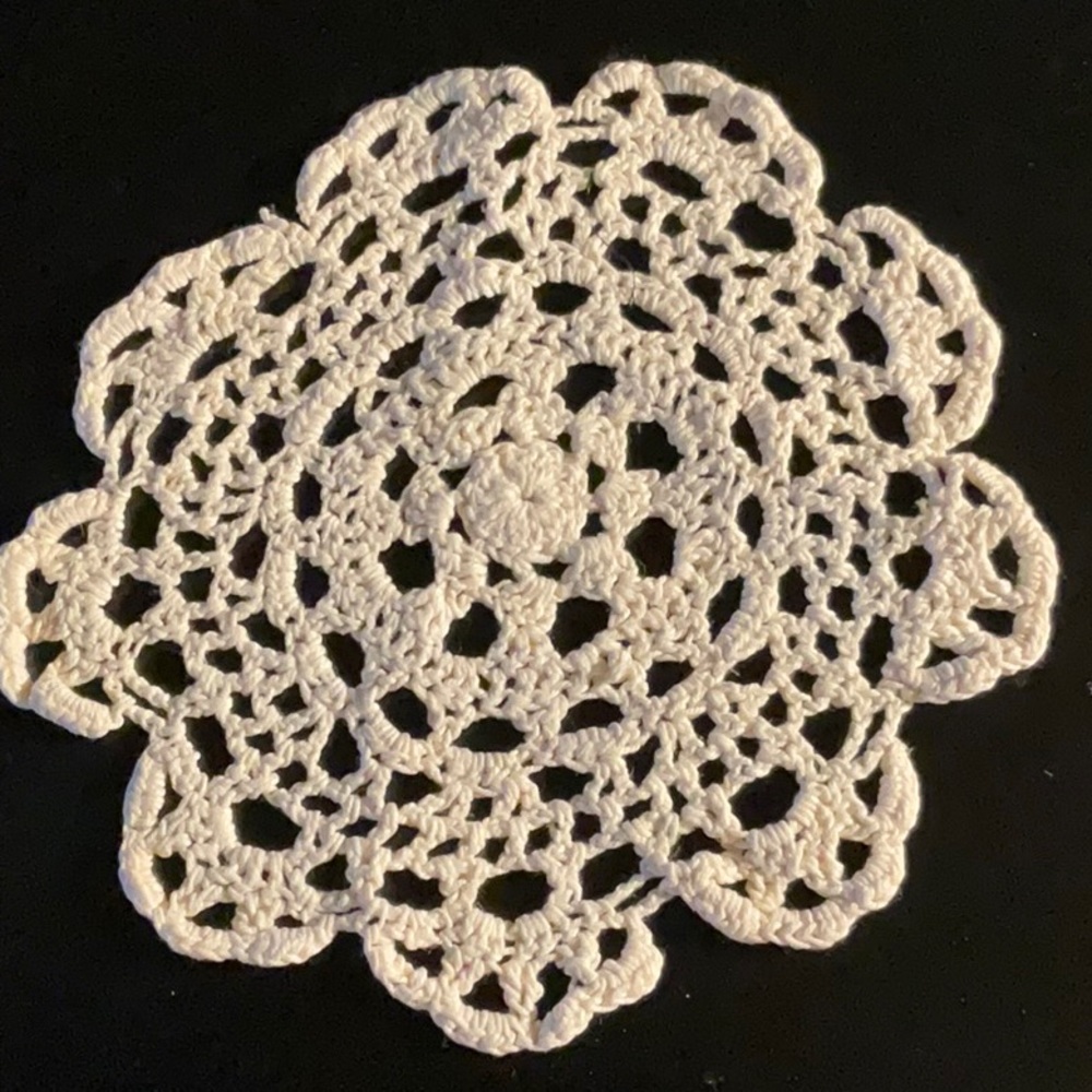 Hand made, vintage doilies. Circa 1950 6”